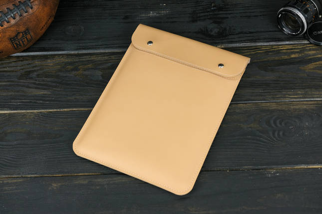 Шкіряний чохол для MacBook Air 13" (2018-2021) Дизайн №38, натуральна шкіра Grand, колір Бежевий, фото 1