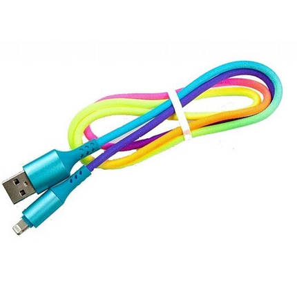 Кабель USB-Lightning Dengos 1m Rainbow (NTK-L-SET-RAINBOW), фото 2