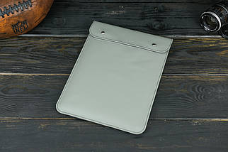 Шкіряний чохол для MacBook Air 13" (2018-2021) Дизайн №38, натуральна шкіра Grand, колір Сірий, фото 4