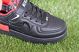 Дитячі кросівки nike air force shadow black rad найк аїр форс чорний червоний 32 20.7 см, фото 3