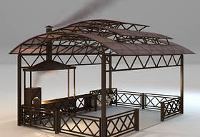 Альтанка / Альтанка з металу для дому будь-який дизайн