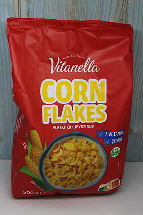 Кукурудзяні пластівці Vitanella Corn Flakes 500г Польща