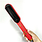 Гребінець випрямляч для волосся з турмаліновим покриттям Hair Straightener HQT-909B / Щітка випрямляч Червоний, фото 5