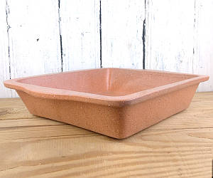 Форма для випічки керамічна прямокутна 29.5 см краплі персик