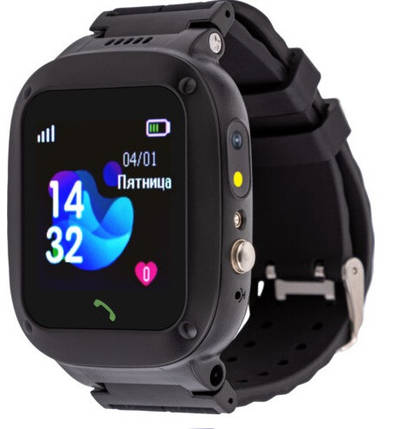Smart Watch AmiGo GO004 Splashproof Camera+Led Black UA UCRF, фото 1