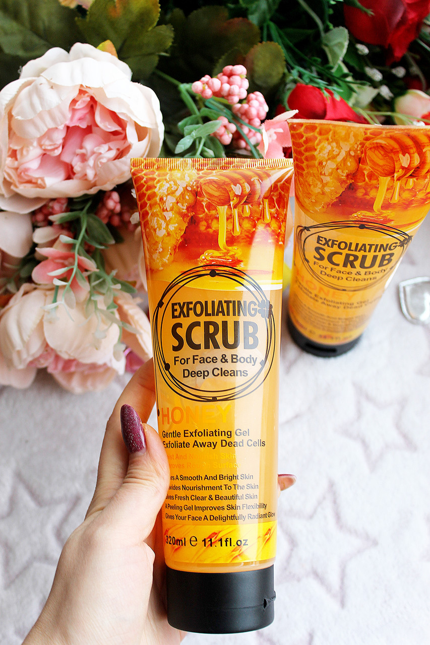 Скраб для обличчя і тіла Wokali Honey Face and Body Exfoliating Scrub 320 мл