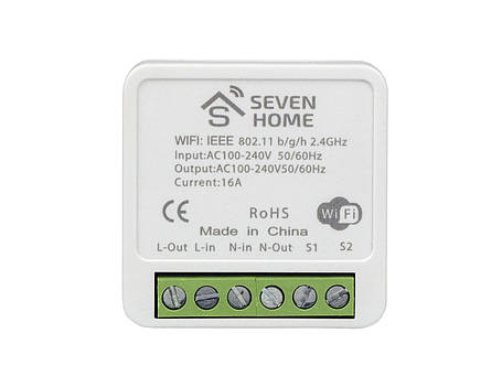 Розумне Wi-Fi реле SEVEN HOME S-7048, фото 1