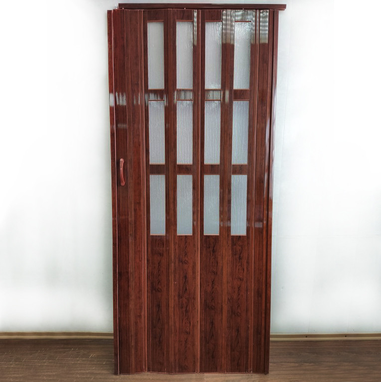 Двері гармошка напівскло, черешня 86х203см. Міжкімнатні двері гармошка. Доставка., фото 1