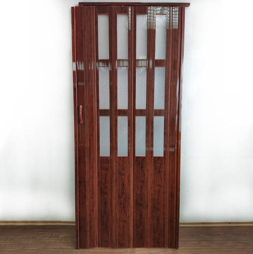 Двери гармошка полуостеклённые, черешня 86х203. Межкомнатные двери ...