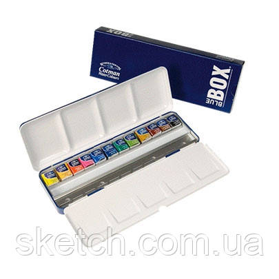 Набір акварельних фарб Winsor&Newton Cotman Blue Box, 12 шт.