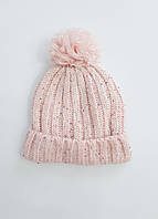 Шапка детская Pepco розовая, шапка для девочки розовая, детская зимняя шапка