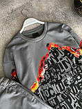 Чоловічий спортивний костюм M968 сірий   XL, XXL, фото 2