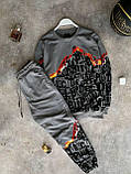 Чоловічий спортивний костюм M968 сірий   XL, XXL, фото 4