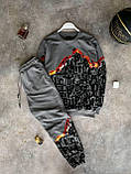 Чоловічий спортивний костюм M968 сірий   XL, XXL, фото 5