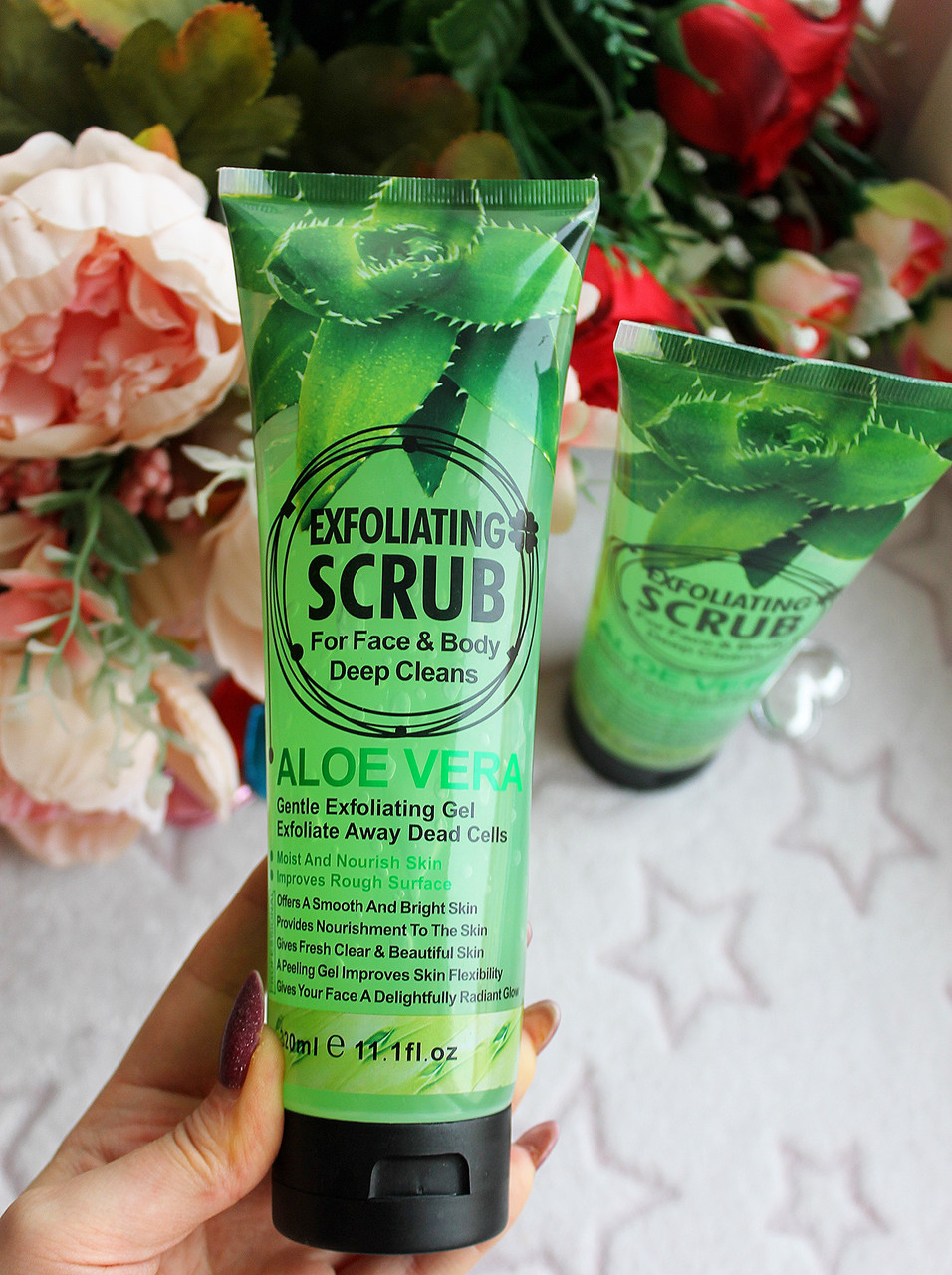 Скраб для обличчя і тіла Wokali Aloe Vera Face and Body Exfoliating Scrub WKL576 320 мл