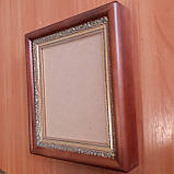 Кіот дерев'яний прямий темний з багетом, лик 15х18 см, фото 3