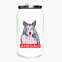 Термокружка Ахэгао девушка рот лого (Ahegao girl logo) (31091-3509) термобанка из нержавеющей стали