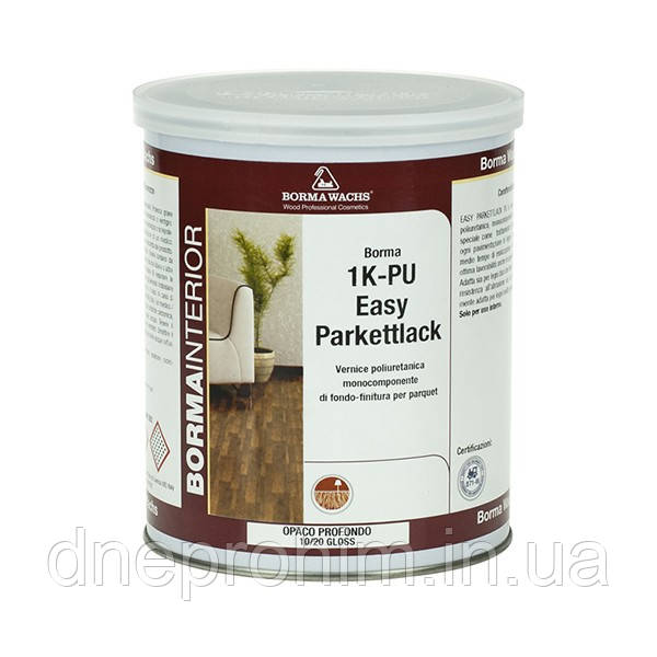 Поліуретановий однокомпонентний лак для паркету 1K-PU EASY PARKETTLACK (1 л) розлив