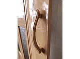 Двері гармошка полуостекленные, дуб світлий 86х203. Міжкімнатні двері гармошка. Доставка., фото 3