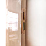 Двері гармошка полуостекленные, дуб світлий 86х203. Міжкімнатні двері гармошка. Доставка., фото 6