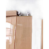 Двері гармошка полуостекленные, дуб світлий 86х203. Міжкімнатні двері гармошка. Доставка., фото 7