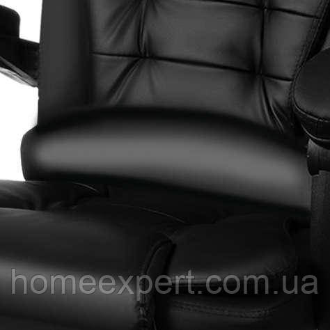 Кресло офисное черное экокожа с подставкой для ног MALATEC 23286 - фото 6 - id-p1566422255