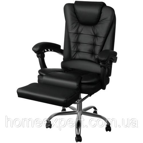 Кресло офисное черное экокожа с подставкой для ног MALATEC 23286 - фото 5 - id-p1566422255