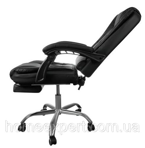 Кресло офисное черное экокожа с подставкой для ног MALATEC 23286 - фото 9 - id-p1566422255