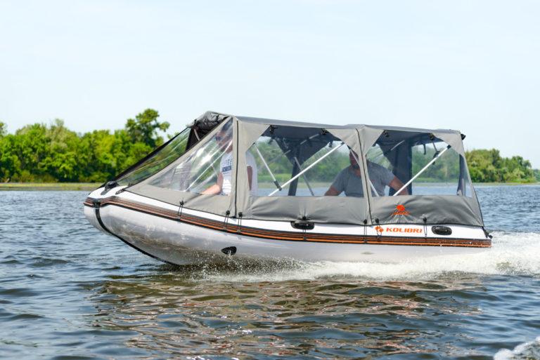 Тент-намет для човна Колібрі, намет для човна Колібрі КМ-400DSL темно-сіра, фото 1