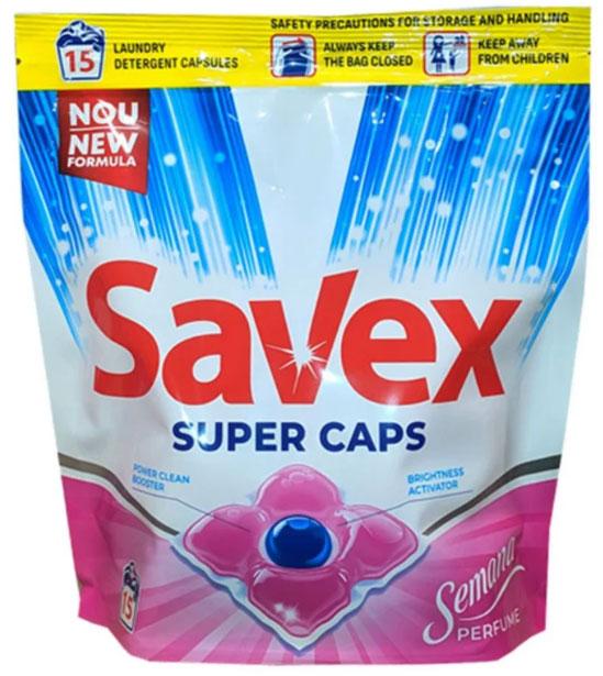 Гель у капсулах для прання "SAVEX Super Caps Semana Perfume" 28 шт