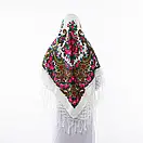 Українська хустка з тороками 120х120см Біла, фото 3