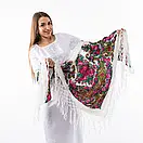 Українська хустка з тороками 120х120см Біла, фото 4