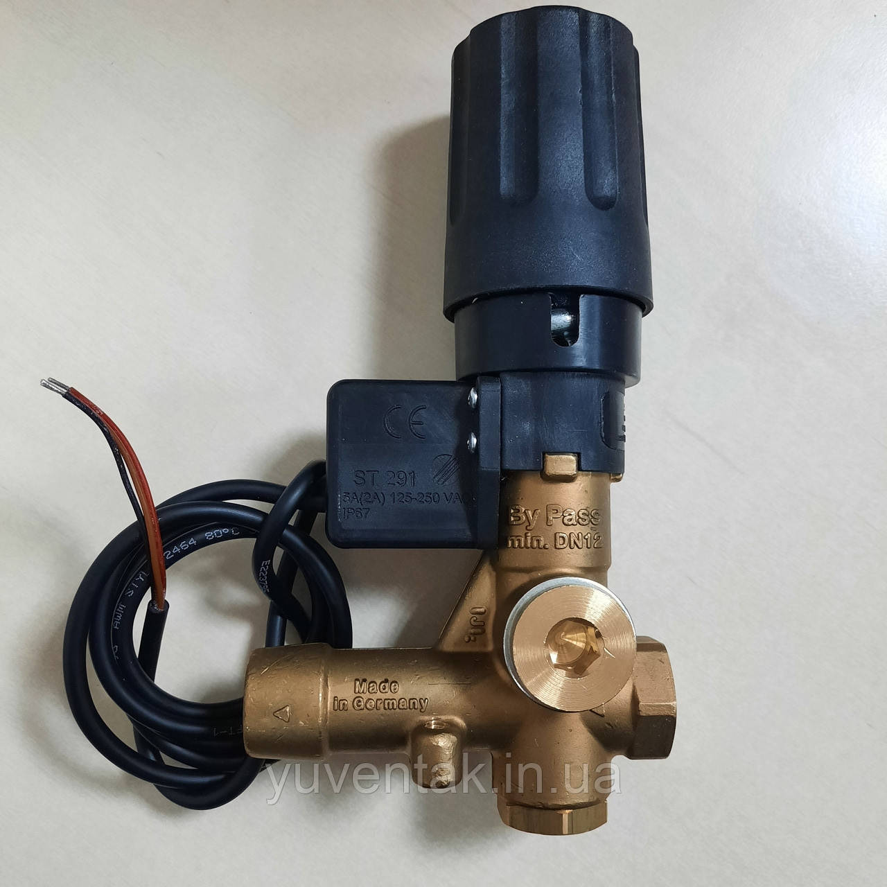 Байпас ST-29, R+M, для апаратів високого тиску з мікро-вимикачем, 350bar., 3/8IG / 1/2IG, 40л/хв.