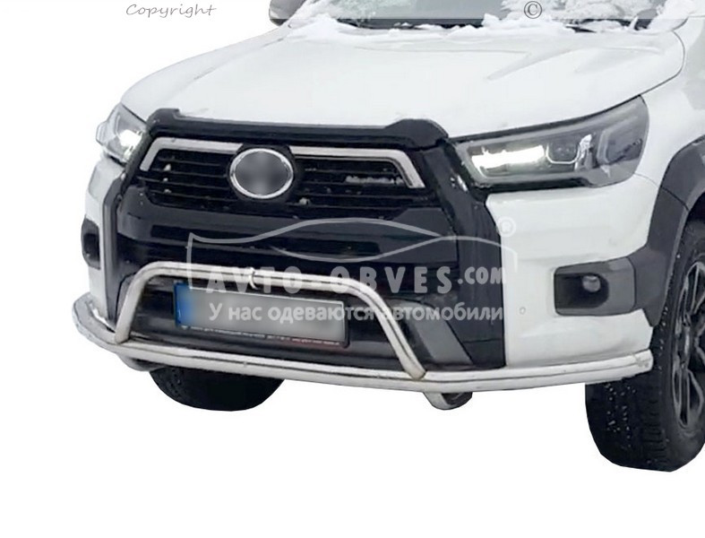 Захист переднього бамперу Toyota Hilux 2020-... - тип: d60