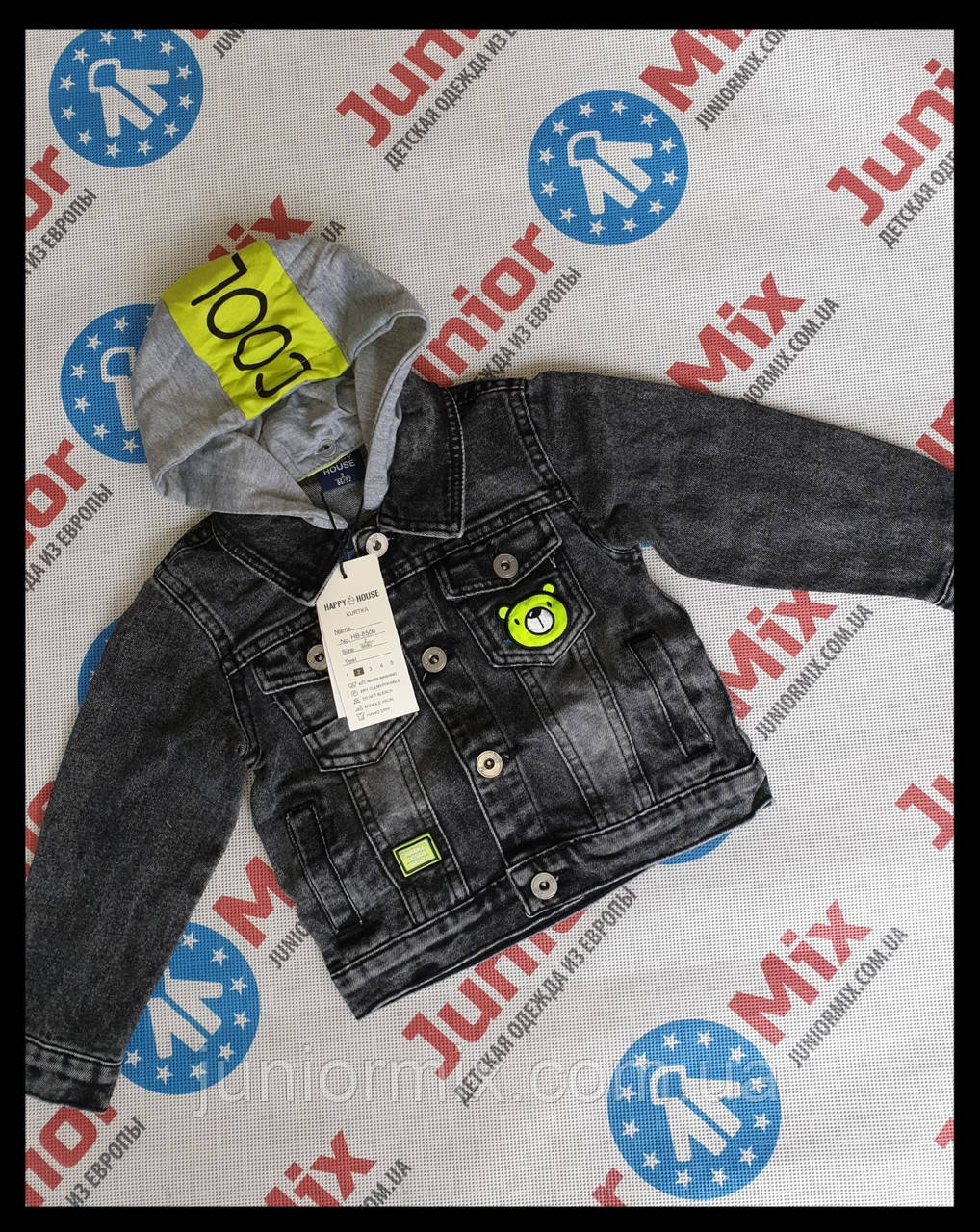 Дитячі джинсові піджаки для хлопчиків оптом 1-5 років