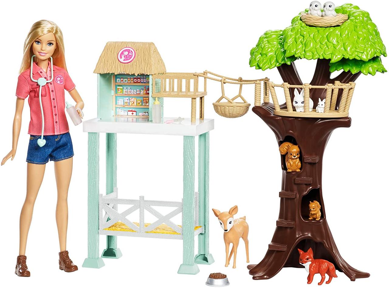 Barbie Лялька Барбі і Центр порятунку тварин Barbie Animal Rescuer Center Doll Playset