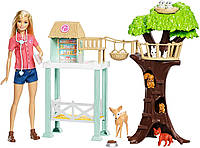 Barbie Кукла Барби и Центр спасения животных Barbie Animal Rescuer Center Doll Playset