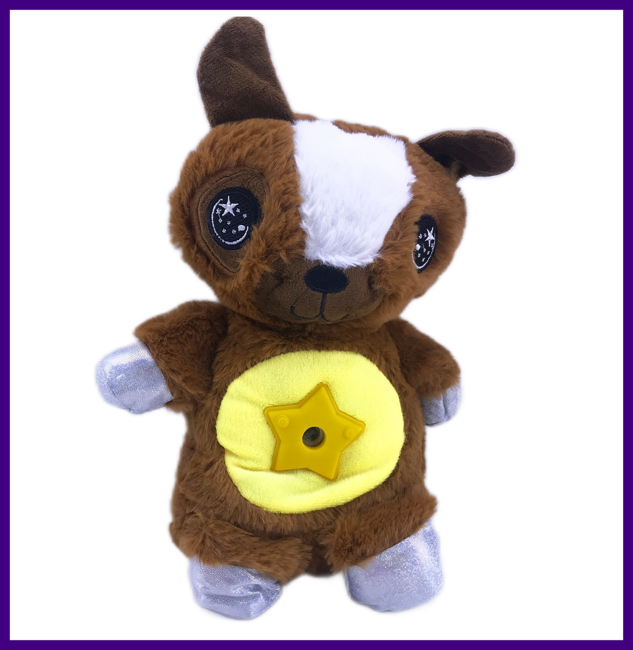 Іграшка нічник-проектор Star Belly Dream Lites Puppy 7 режимів LED підсвічування Цуценя Коричневе