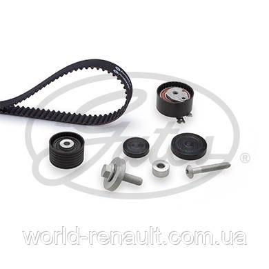 GATES K045671XS — Комплект ременя ГРМ (для двигуна з фазорегулятором) на Рено Сценік 2 1.6i 16V, 1.4i 16V, фото 1