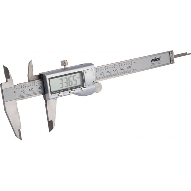 Штангенциркуль електронний 150 мм MIOL 15-241 з глибиноміром, фото 1