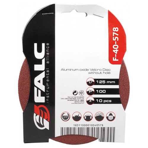 Круг шліфувальний на липучці (125 мм, P36, 10шт/уп) Falc F-40-570