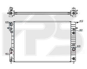 Радіатор охолодження Opel Omega B (94-)