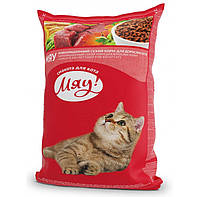 Мяу сухий корм для котів з м'ясом мішок 11 кг