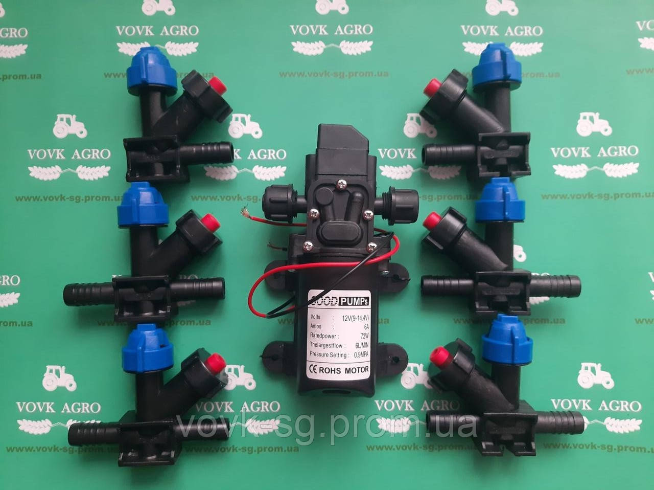 Комплект (Набор) для самодельного опрыскивателя Водяной насос 12В 6л ...