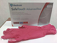 Перчатки нитриловые SafeTouch Advanced Red100шт/уп красный,XS
