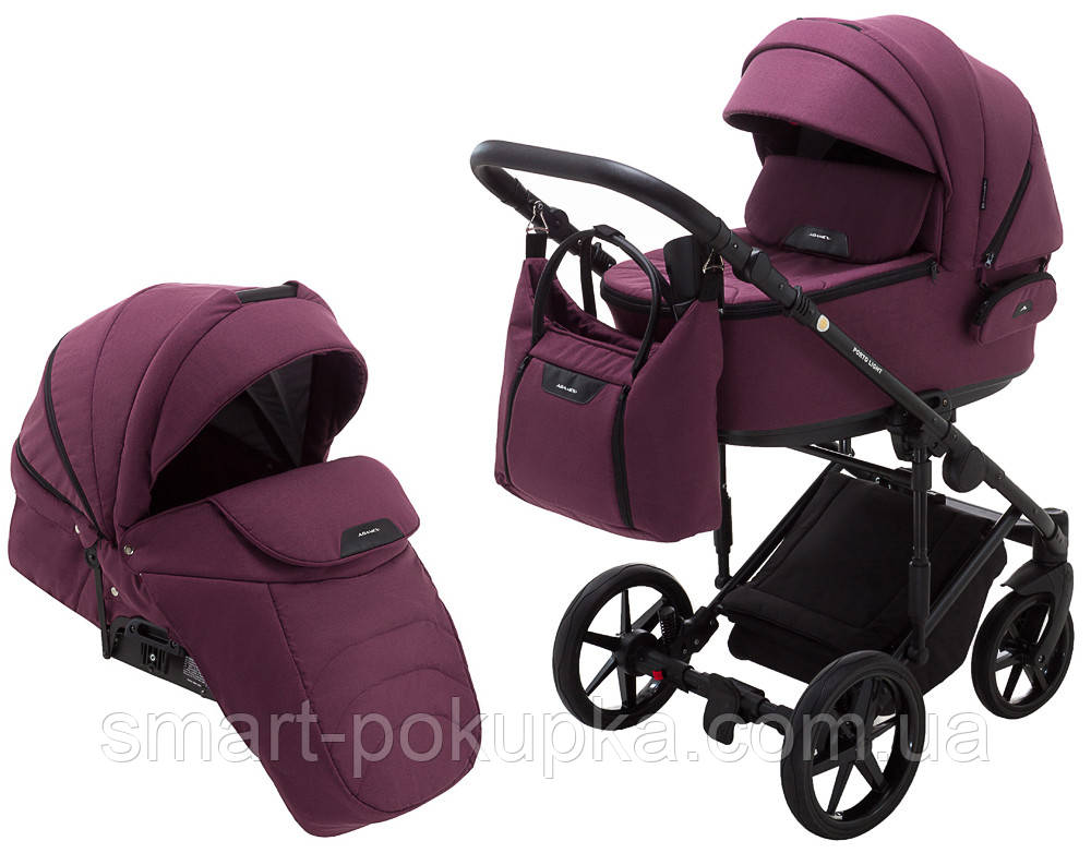 Коляска 2 в 1 Adamex Porto Light Tip TK-80 бордо