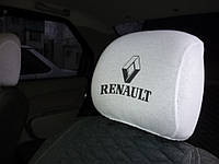 Чехлы на подголовники Renault белые