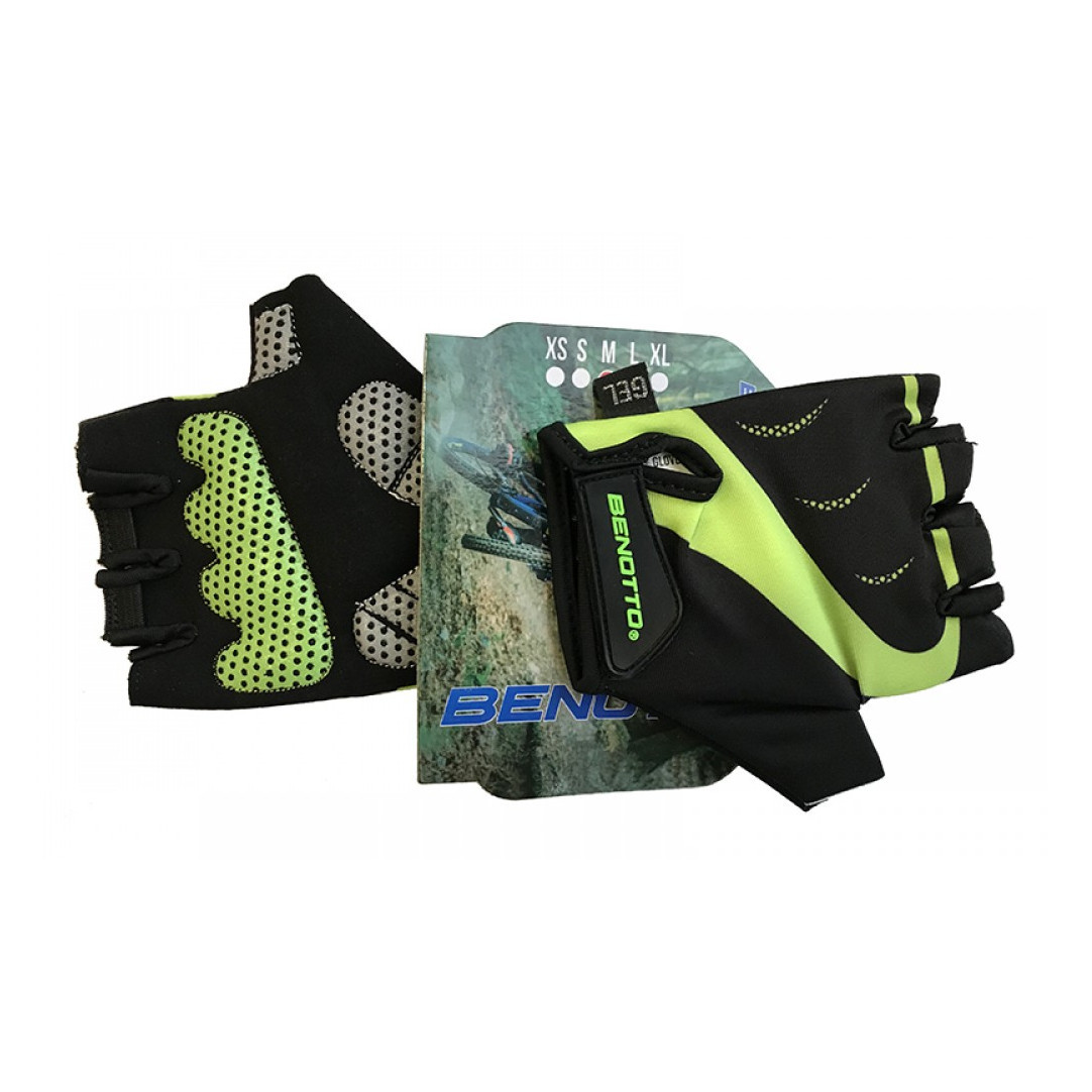 Рукавички велосипедні відкриті Benotto LCL-K65109 (Green) XS