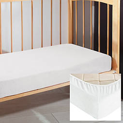 Дитяче простирадло на резинці 60х120х10см махрове Ярослав білий