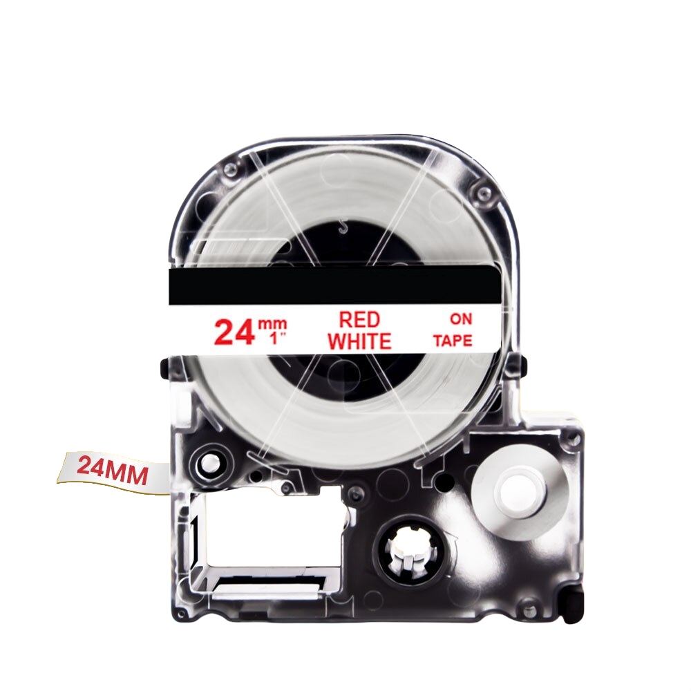 Картридж зі стрічкою для принтера Epson LabelWorks LK6WRN 24 мм 8 м Червоний/Білий